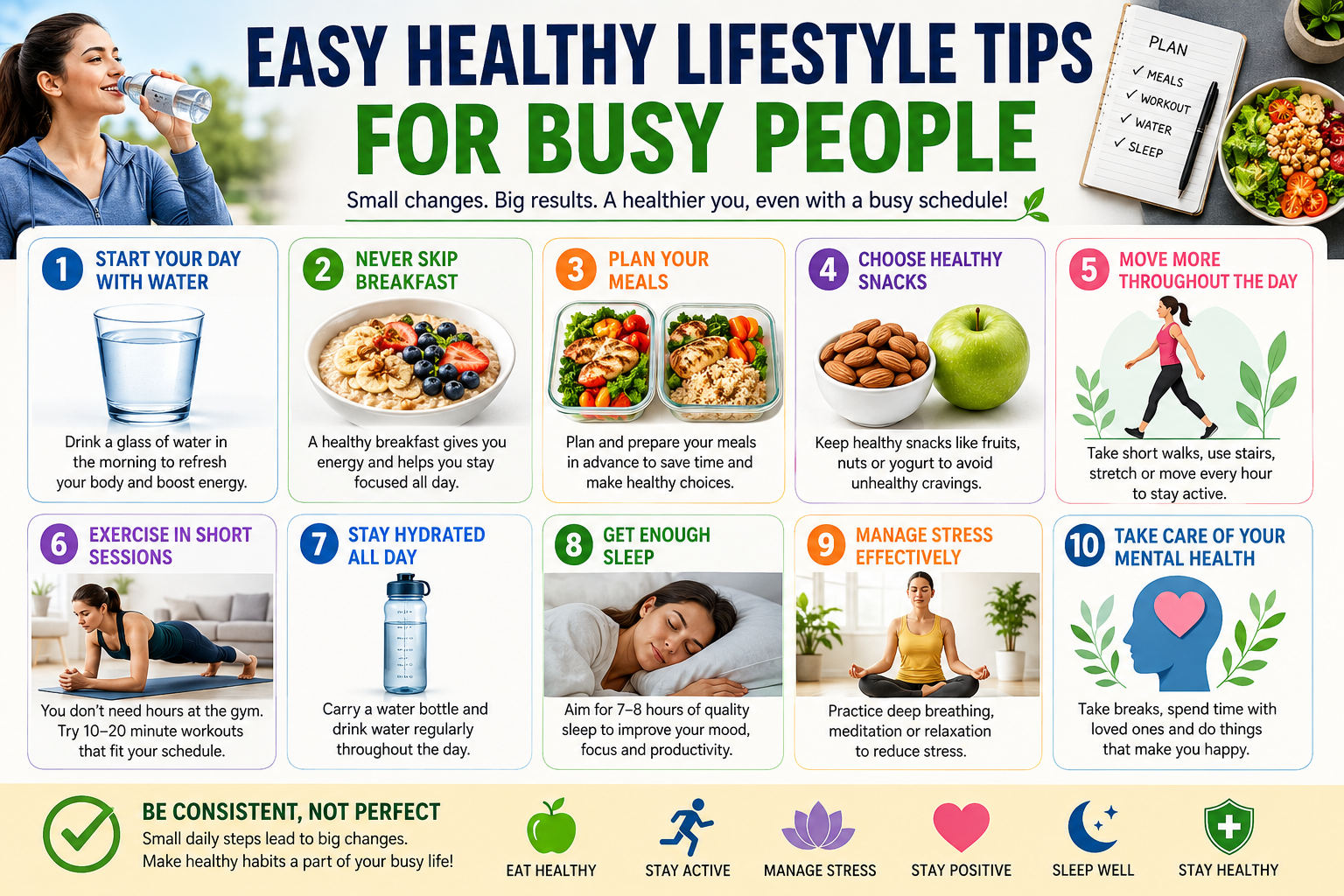 Easy Healthy Lifestyle Tips for Busy People