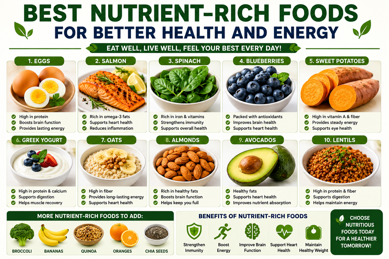 Best Nutrient-Rich Foods for Better Health and Energy (2026 Guide)