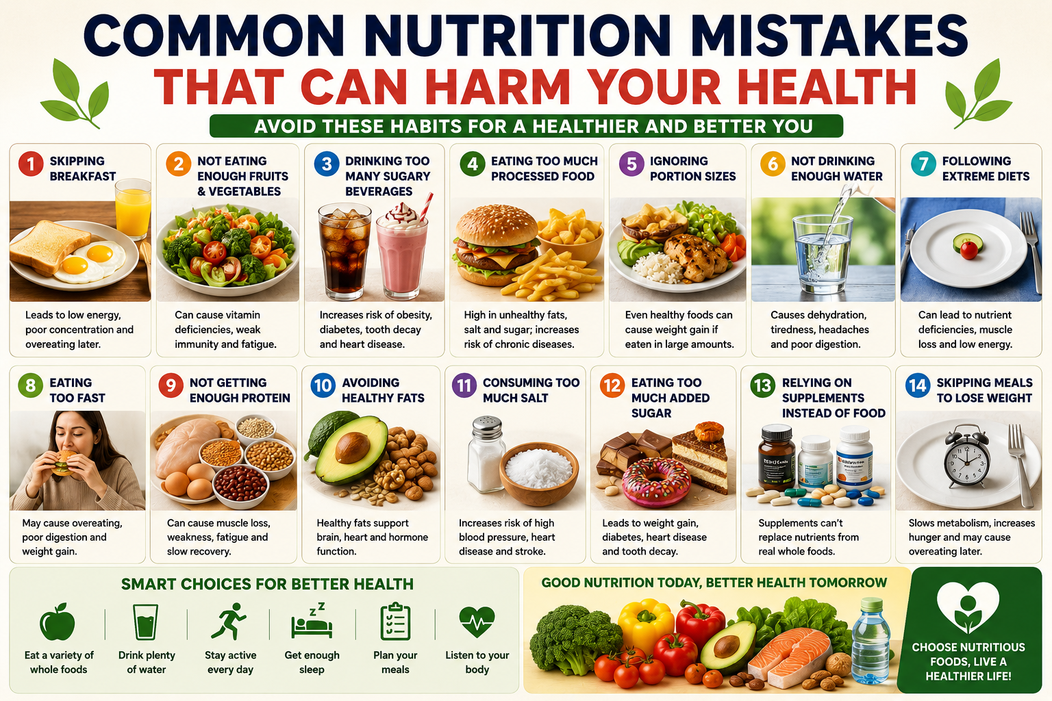 Common Nutrition Mistakes That Can Harm Your Health